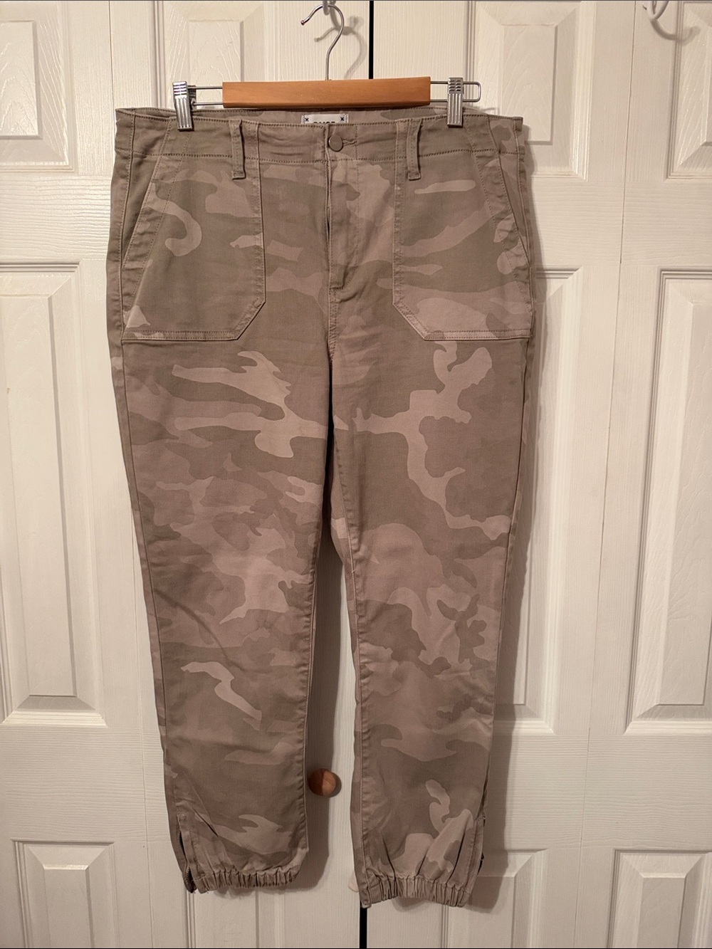 Paige Women’s Camo Utility Jeans - Taupe Camouflage